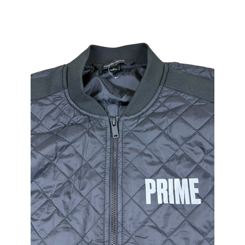 Mercer + Mettle Black Quilted Prime Bomber Jacket Womens Large MM7103 Full Zip